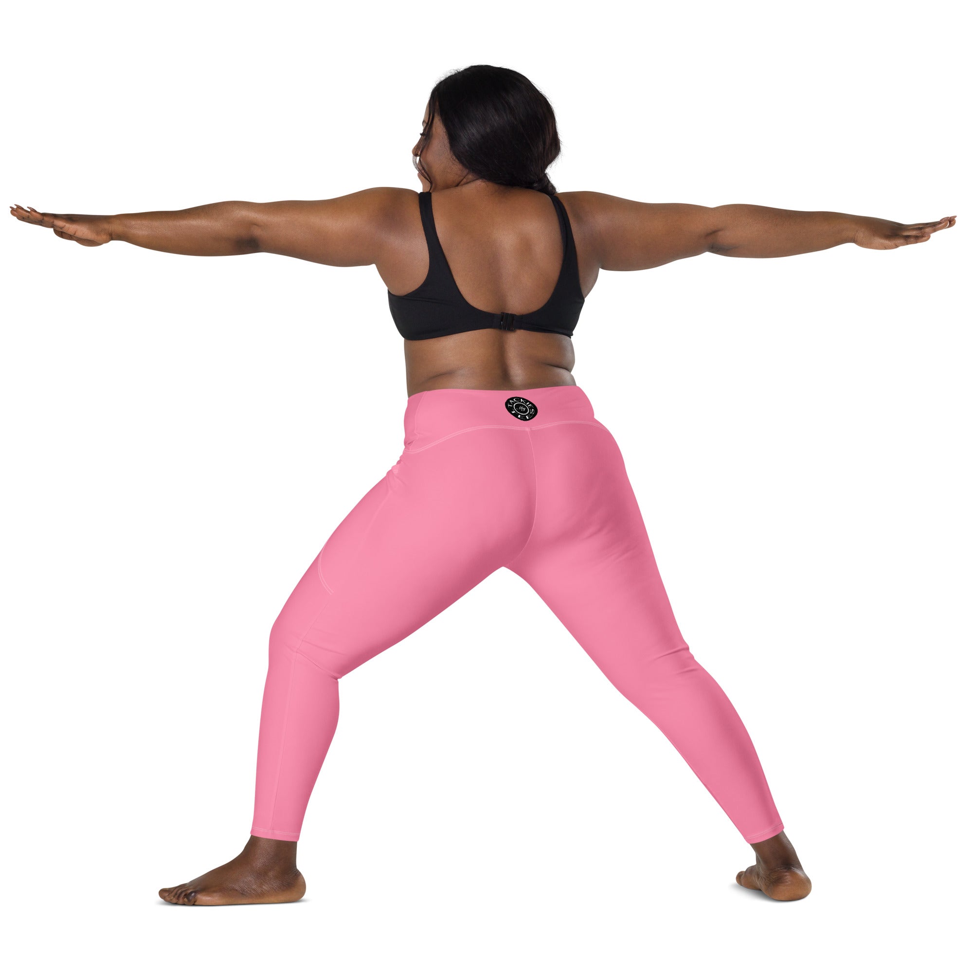 Just Tickle Me Pink crossover leggings with pockets – My Tackie