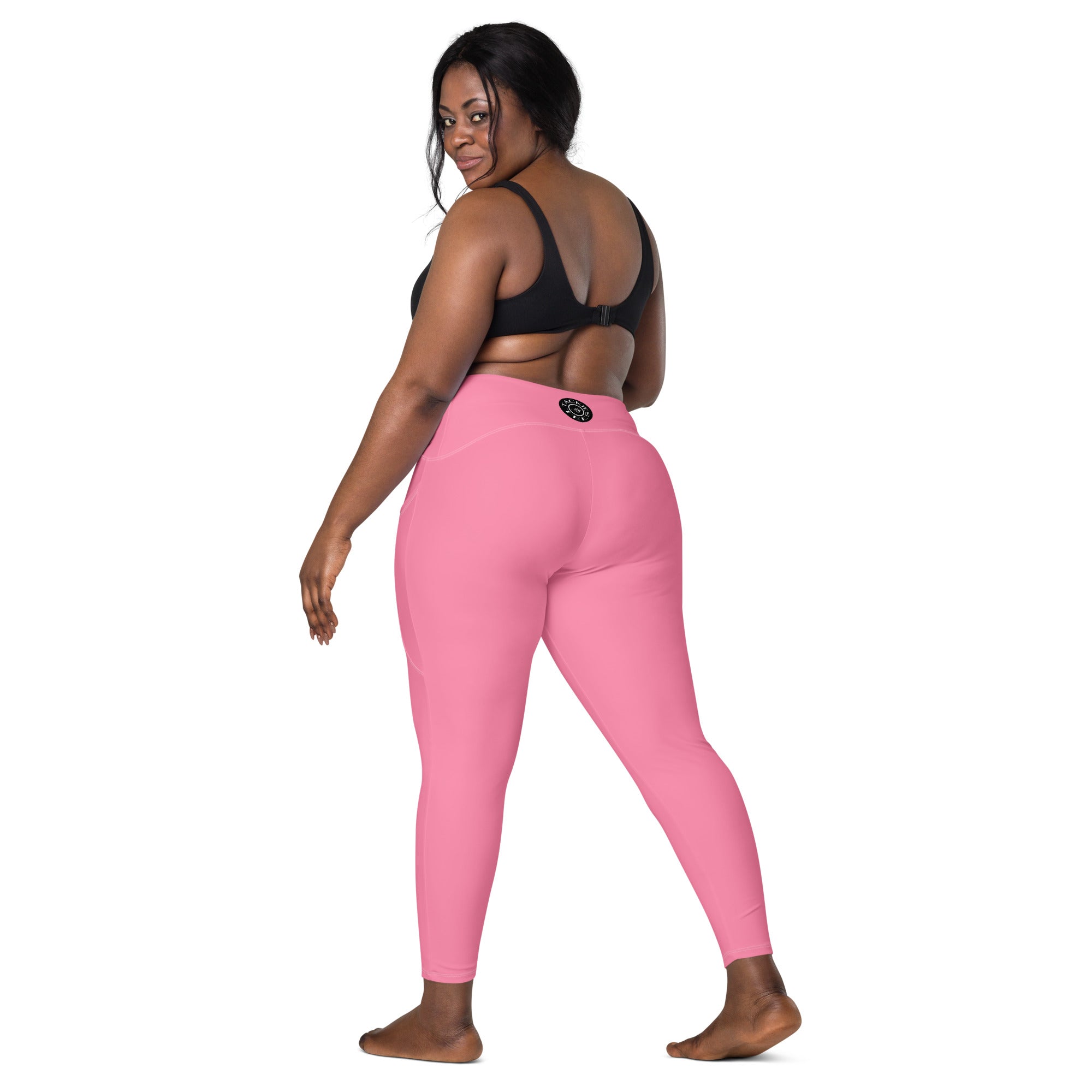 Just Tickle Me Pink crossover leggings with pockets – My Tackie Tees LLC
