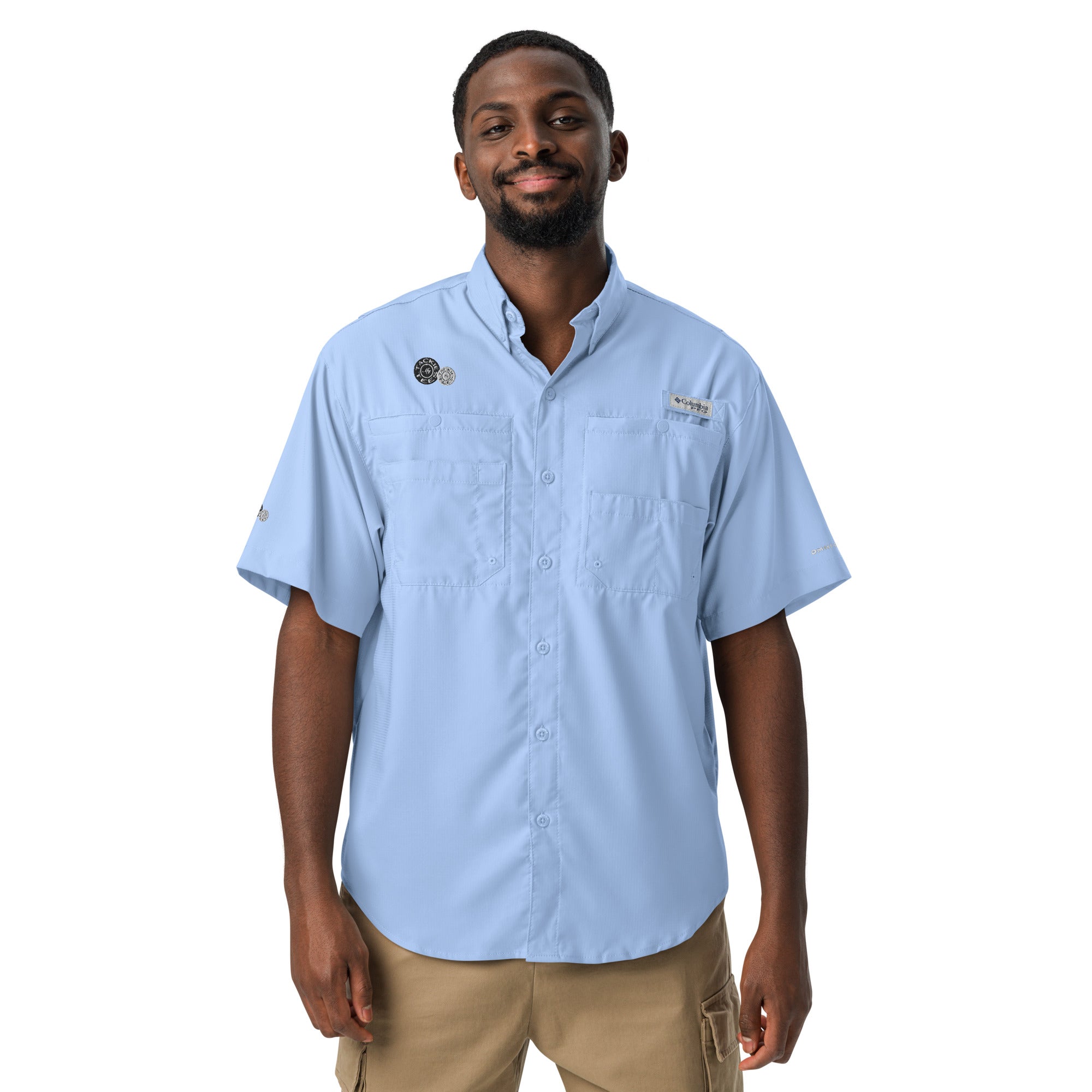 Columbia button down fashion short sleeve shirts