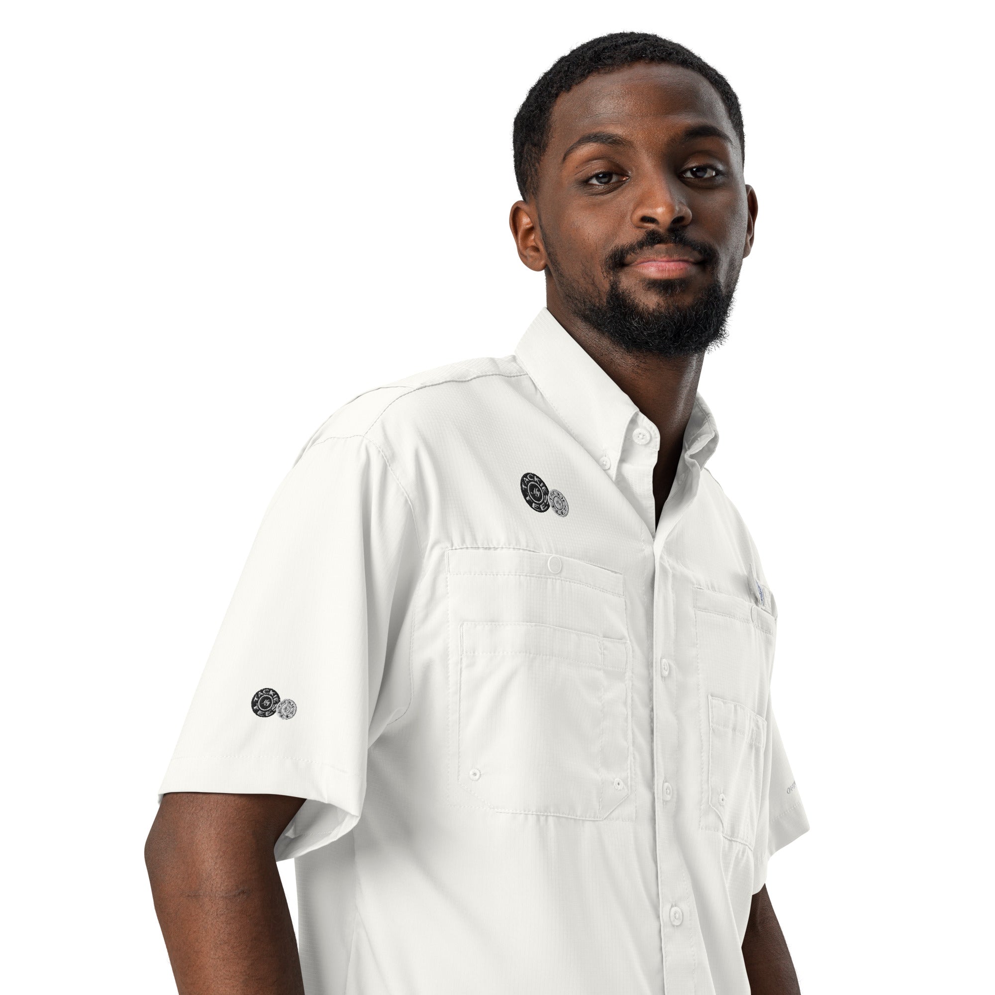 Columbia short sleeve button shirt signature embroidered My Tackie Tees LLC