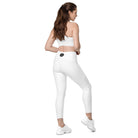 Just White crossover leggings with pockets