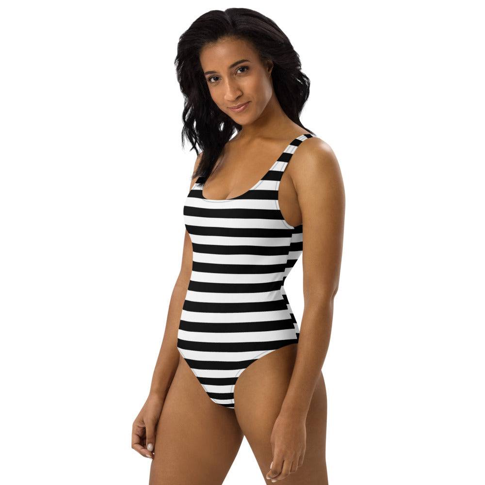 Black & White one-piece swimsuit