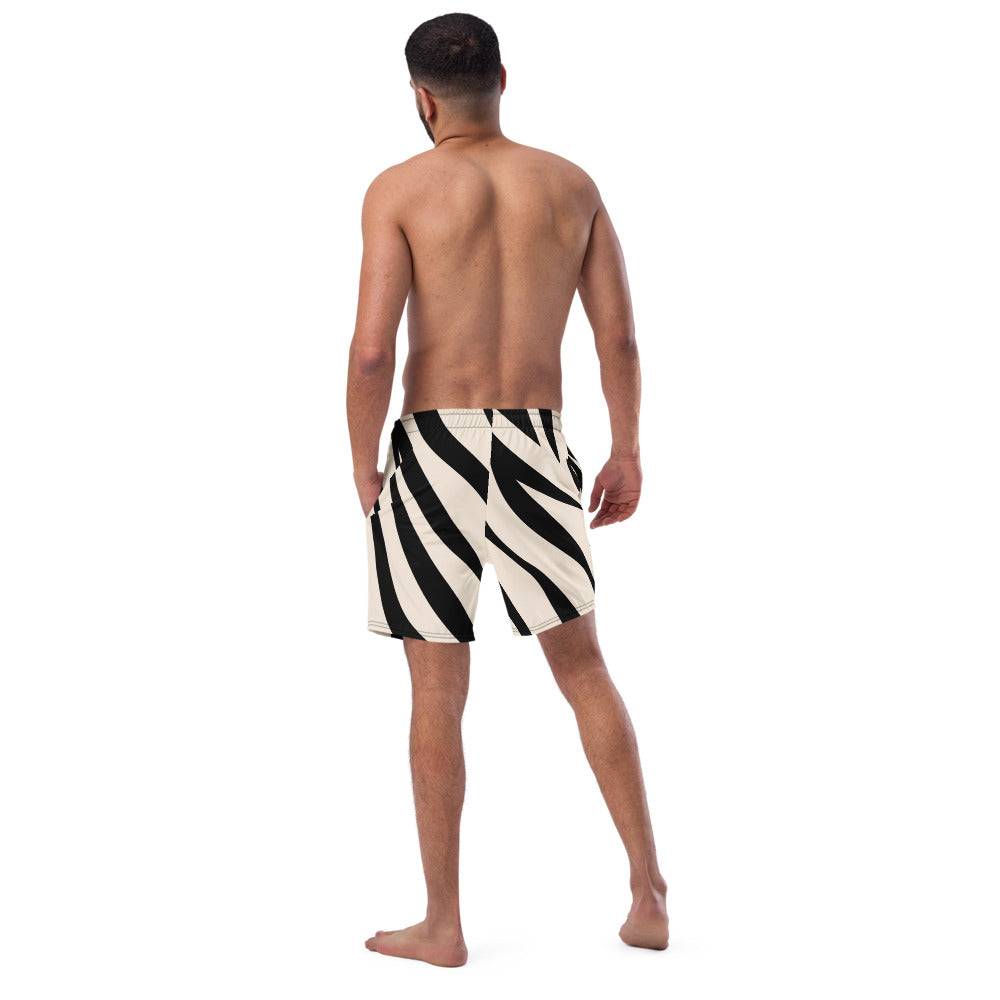 Zebra swim trunks