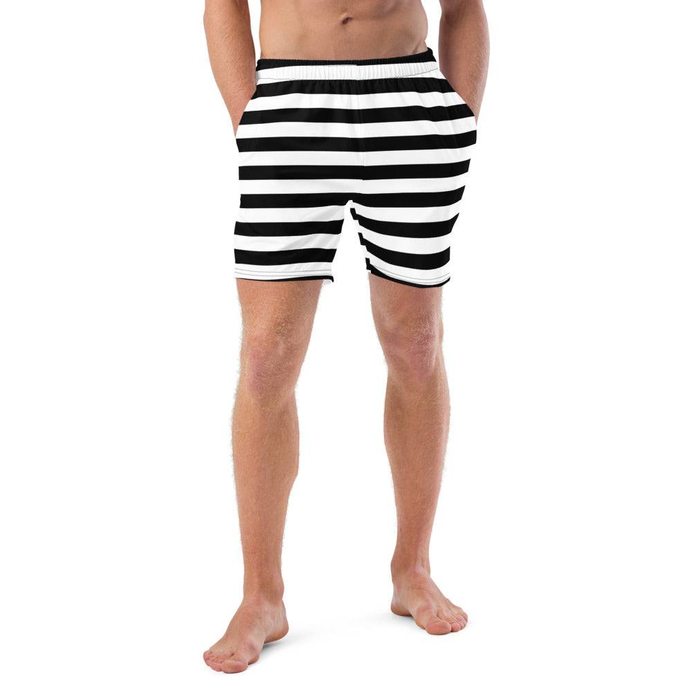 Black & White swim trunks