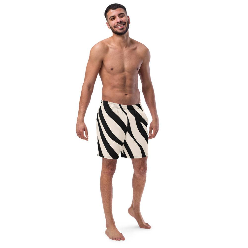 Zebra swim trunks