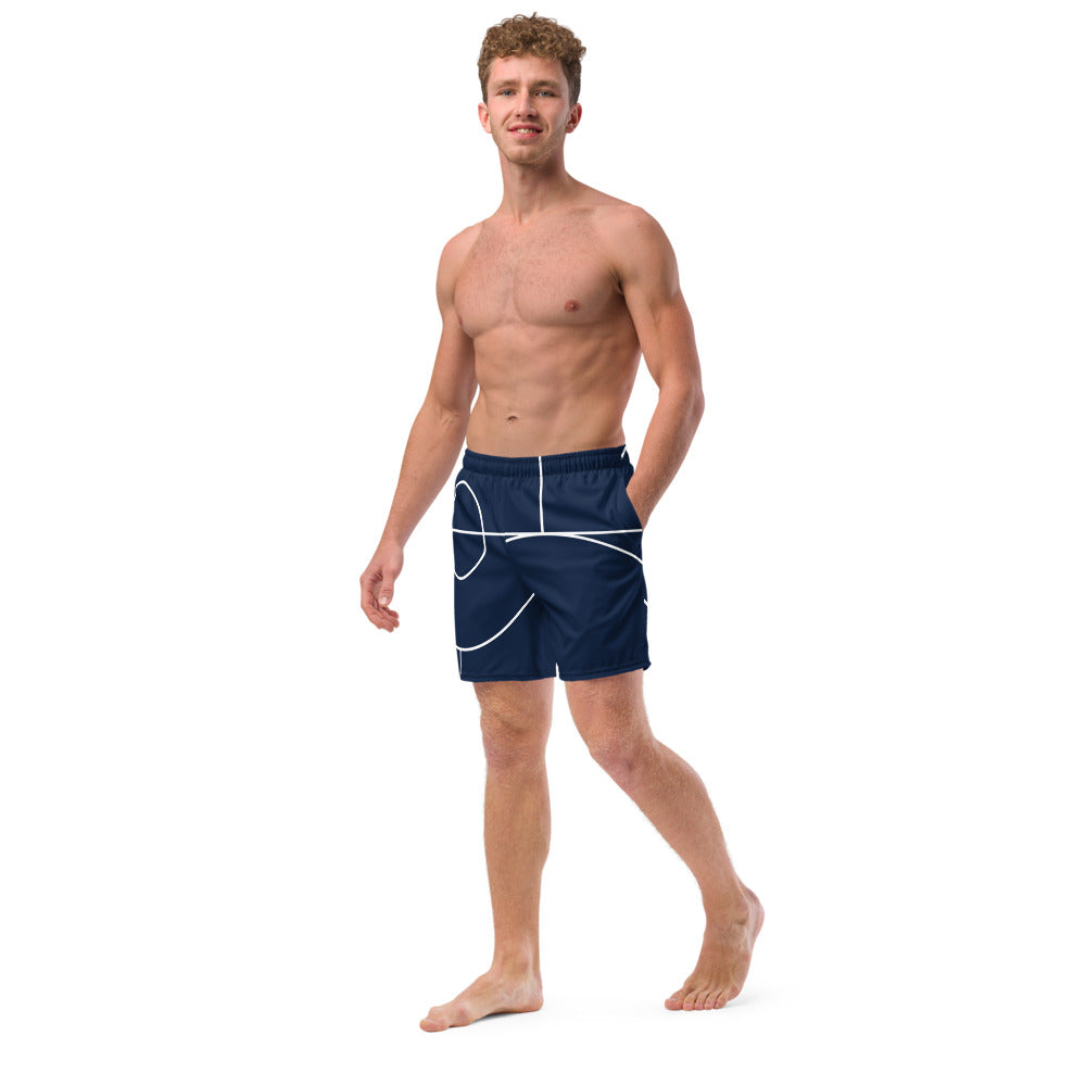 Navy swim trunks