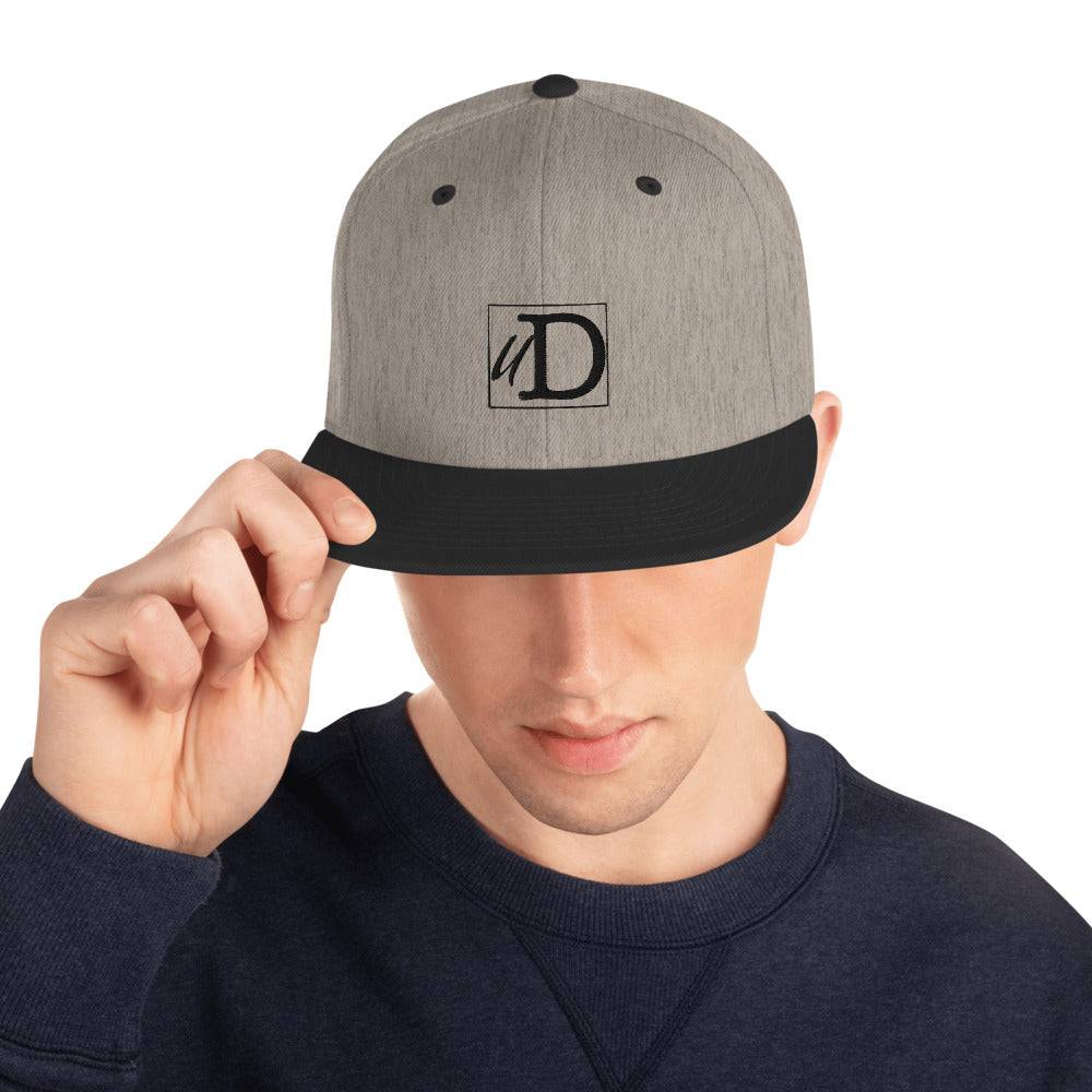uD black snapback hat (unconditionally Detroit)