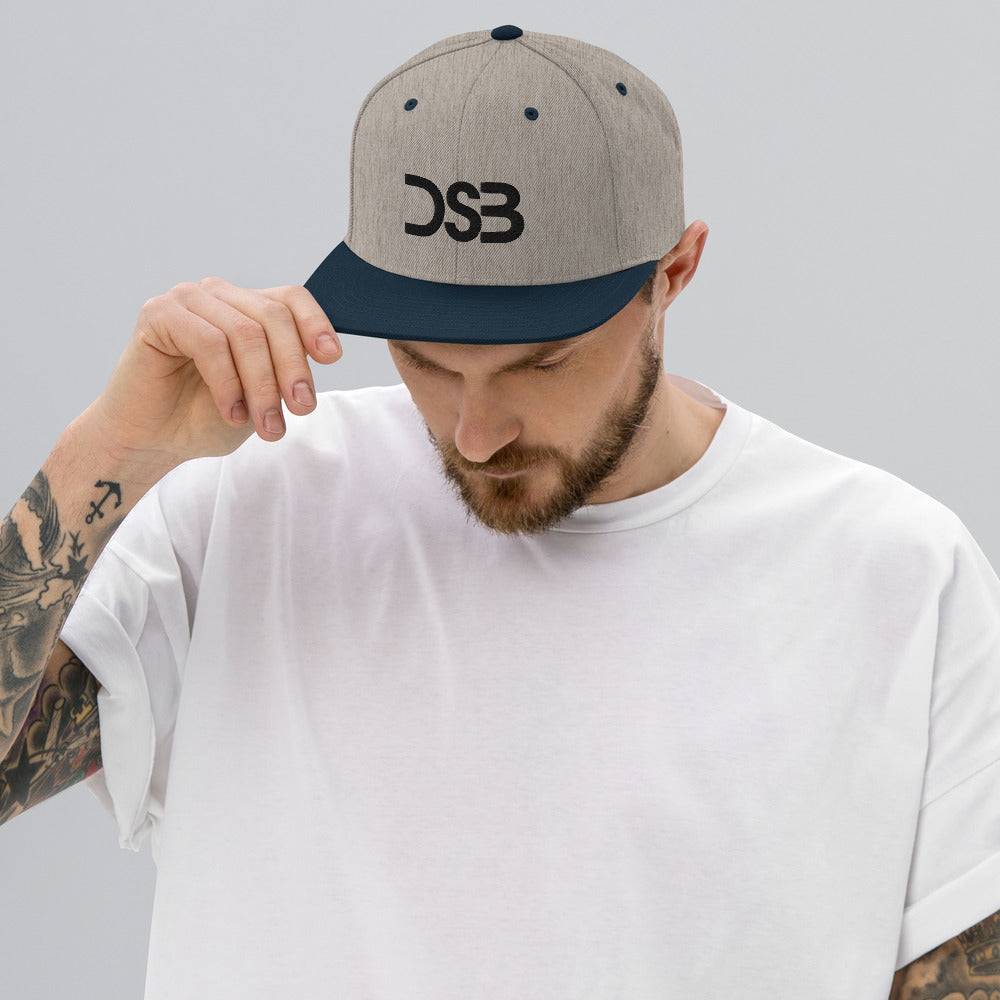 DSB black snapback hat (Detroit Steady Boomin)