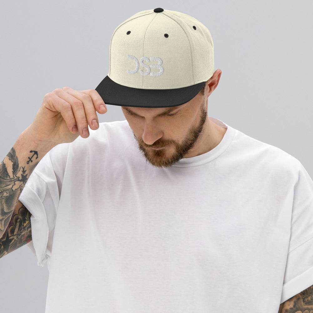 DSB white snapback hat (Detroit Steady Boomin)