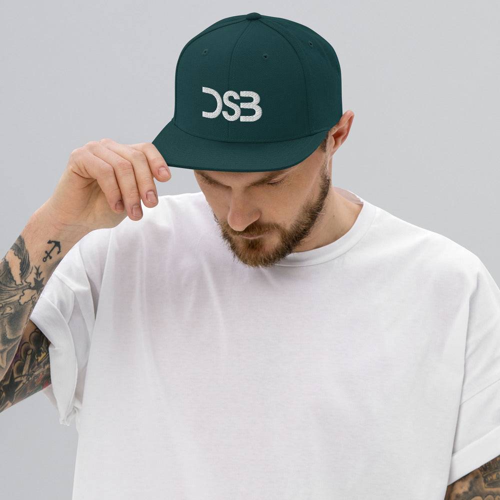 DSB white snapback hat (Detroit Steady Boomin)
