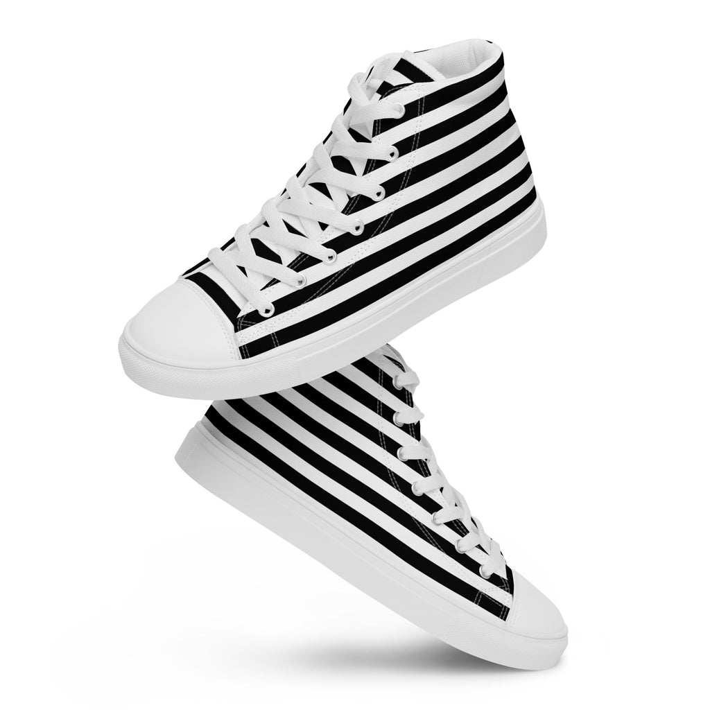 Black & White high top canvas shoes