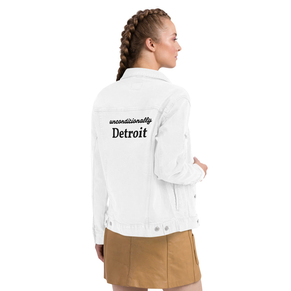 uD embroidered denim jacket (unconditionally Detroit)
